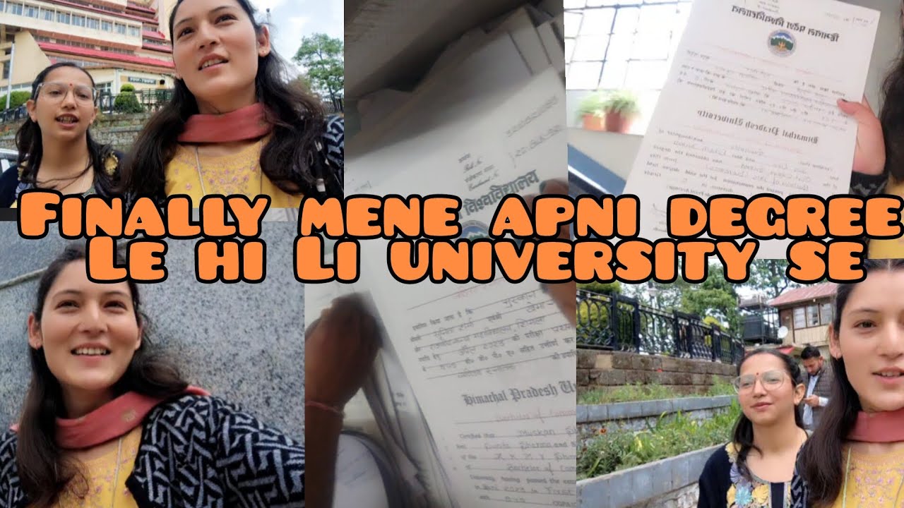 आज ली मैने अपनी डिग्री यूनिवर्सिटी से👍|| Himachal Pradesh University tour|| #likesharesubscribe #new