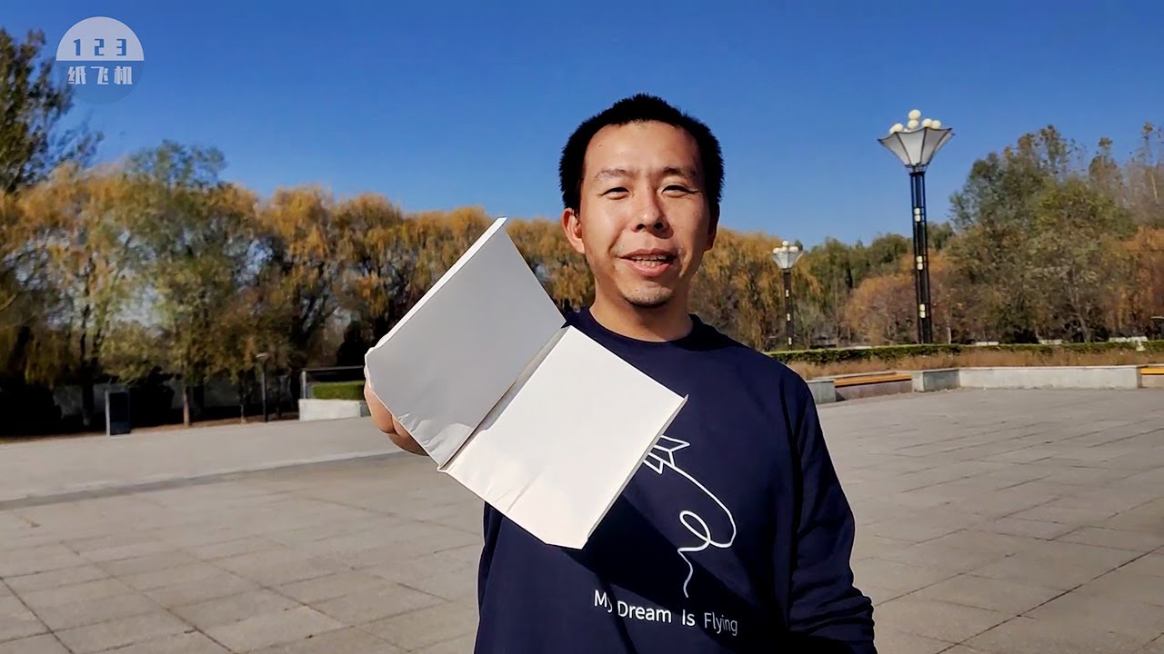 Amazing Square Paper Airplane Fly Over 20‘【Paper Feijun】