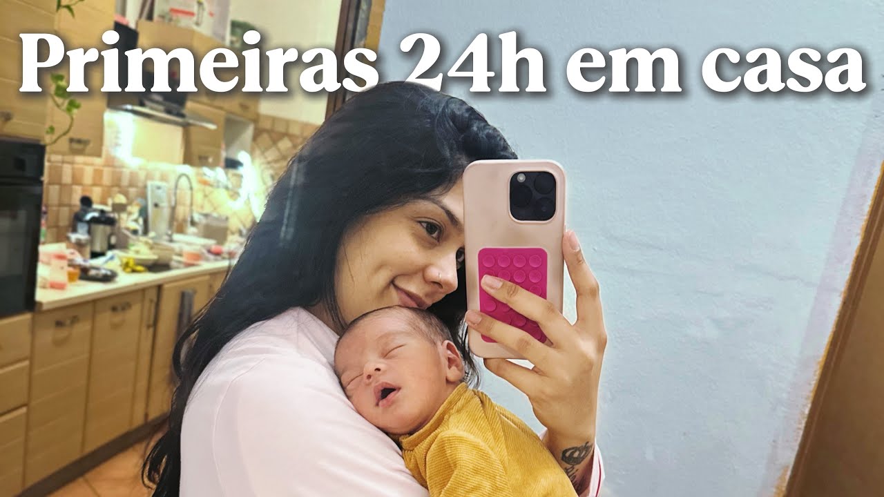 Primeiro dia em casa com um recém nascido+ 2 filhas 🥹✨