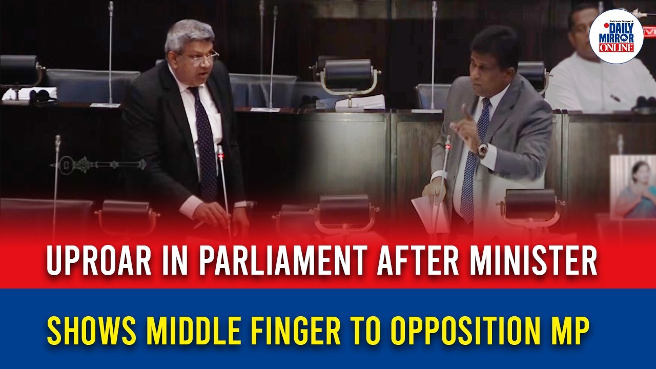 Uproar in Parliament after Minister shows middle finger to Opposition MP
