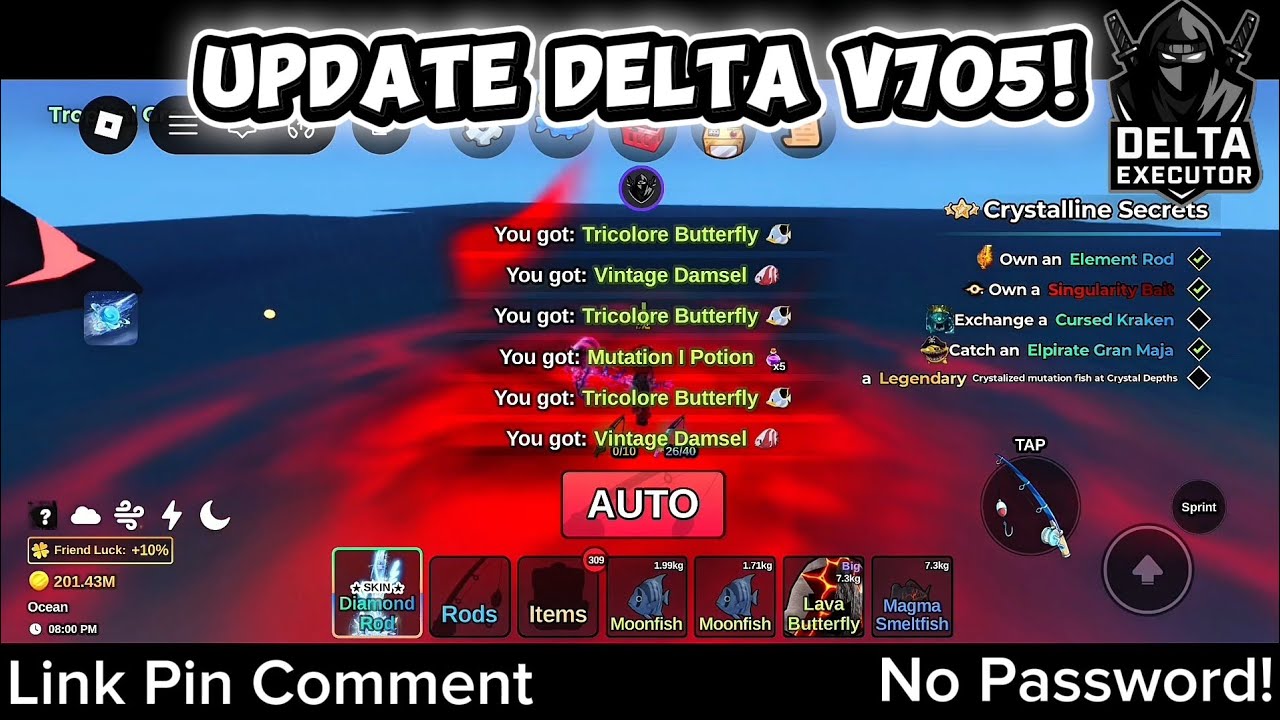 UPD DELTA V705, SCRIPT PASTEBINS FISH SPEED 17X, NO PASSWORD | Fishit🐟 Indonesia