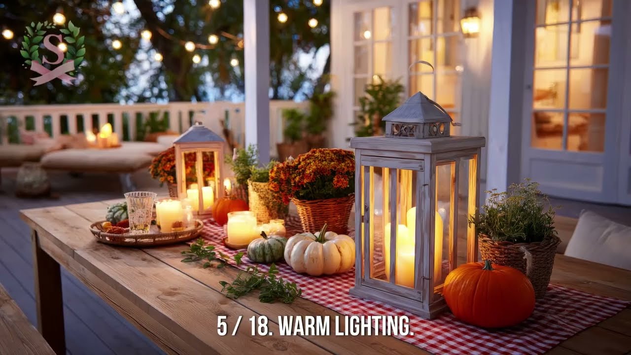 Shabby Chic Fall Decor Ideas with Gingham and Country Cottage Charm for a Cozy Home