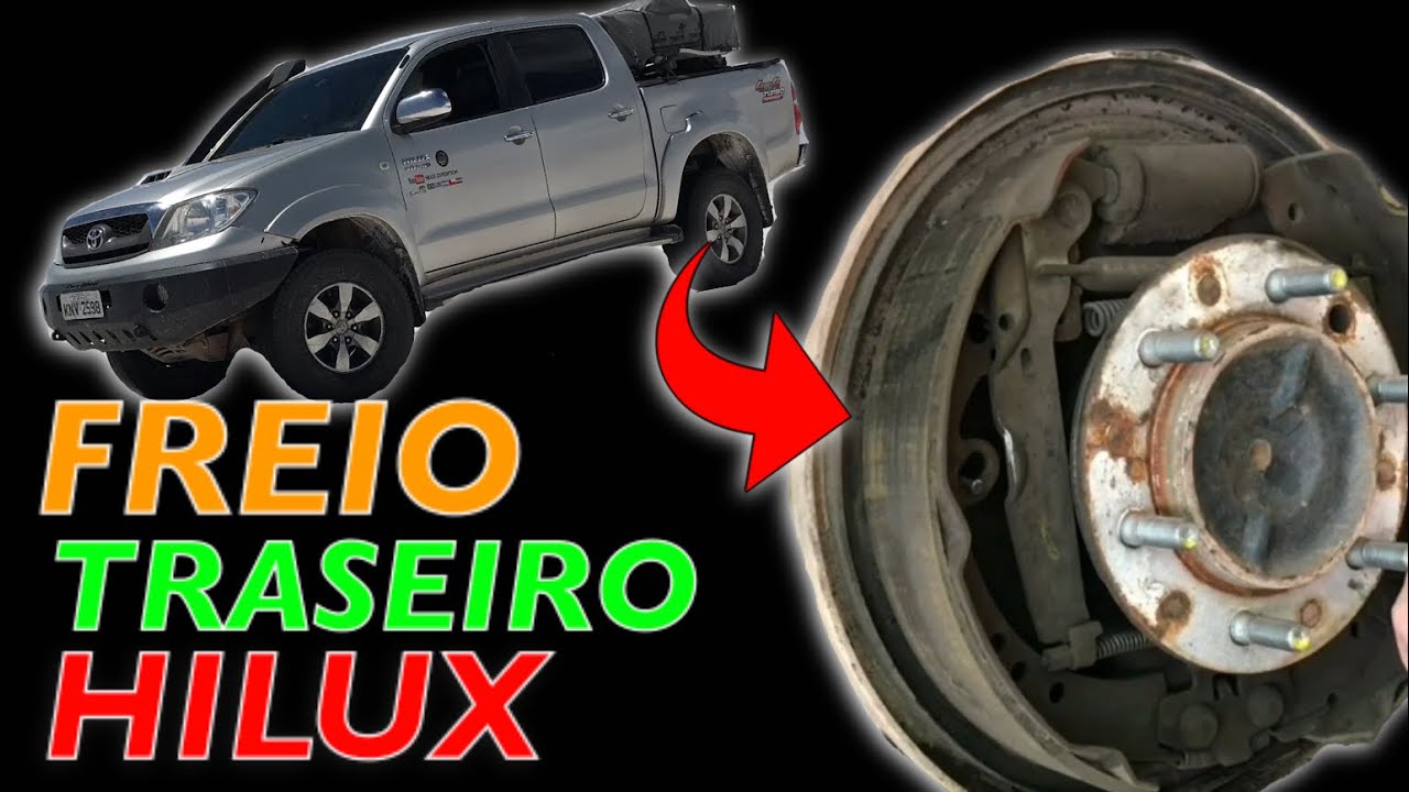 TROCA da SAPATAS do FREIO TRASEIRO da HILUX ou FREIO de m&atilde;o RUIM das TOYOTA SRV e SW4 apartir 2006