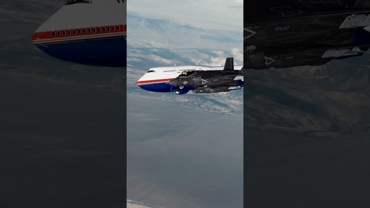 Incredible new Air Force One footage over the skies of Nevada.