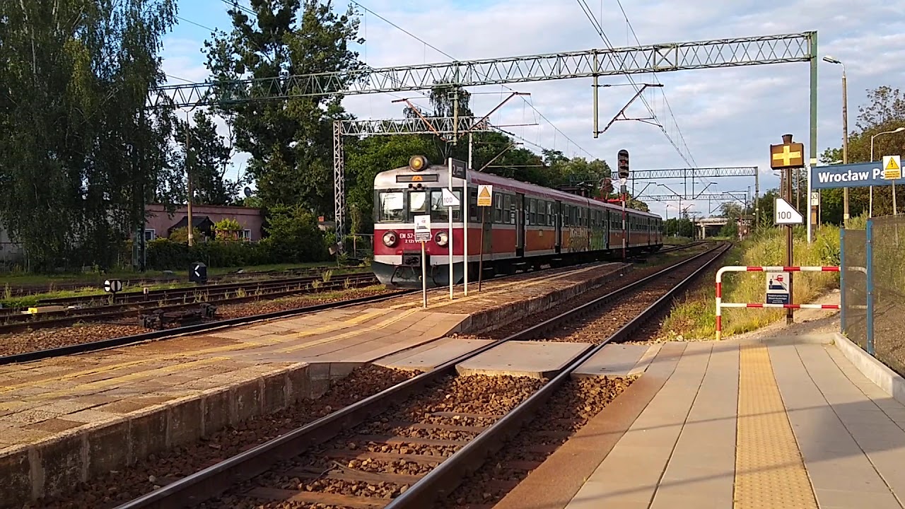 Ghost train passes Wrocław PKP Psie Pole railway station 05.07.2020