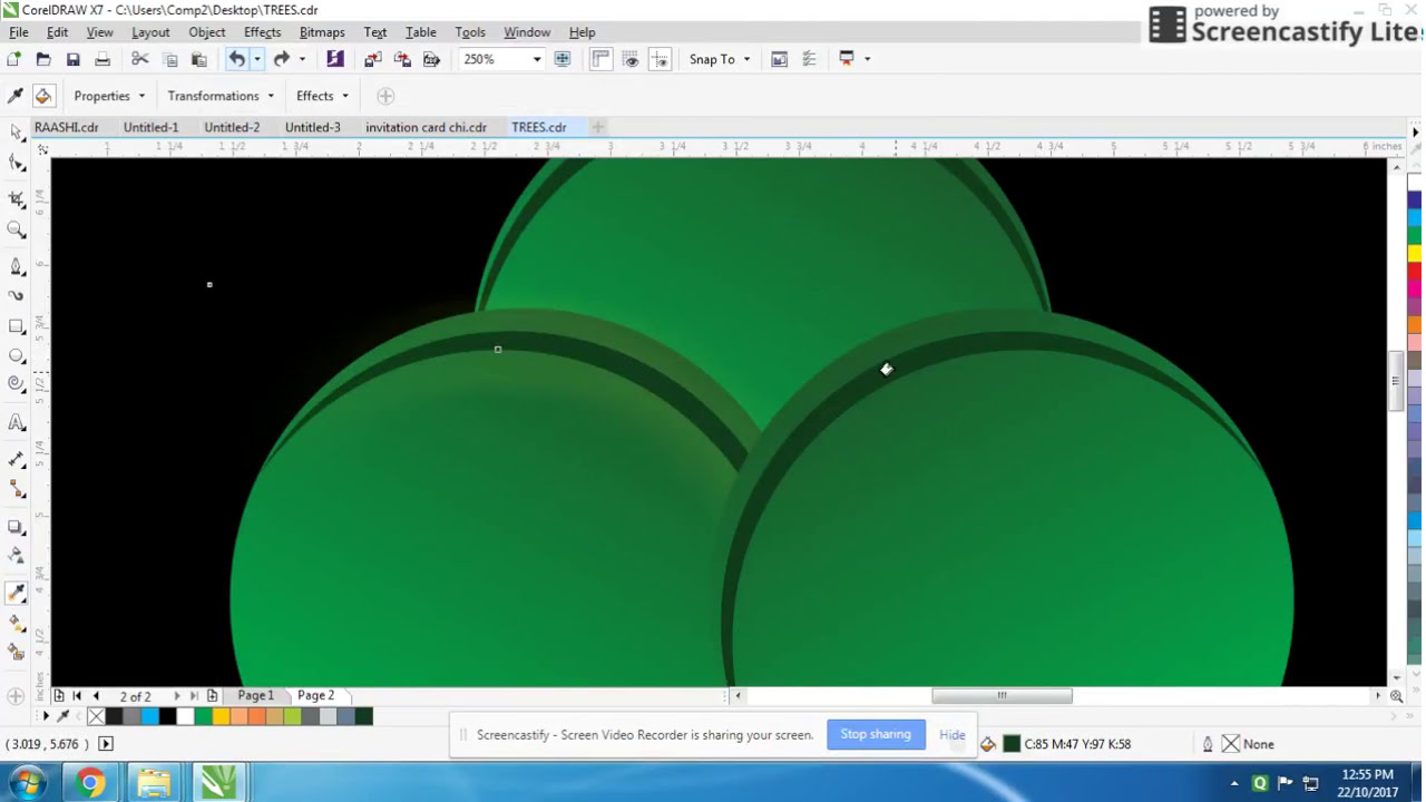 HOW TO CREATE A GLOW TRICK SAVE TREES Coreldraw tutorial