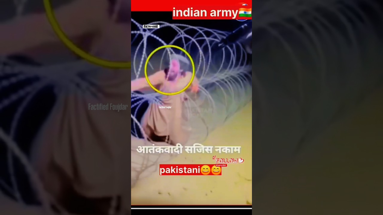A Pakistani terrorist got caught while crossing the border, indian army #shorts Factified Foujdar