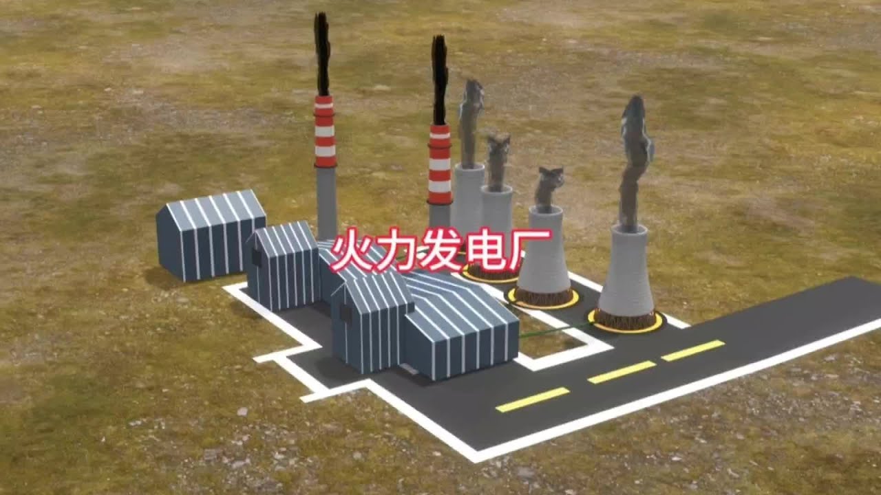 燃燒煤炭的火力發電廠是如何工作的，火力發電工作原理#風力發電