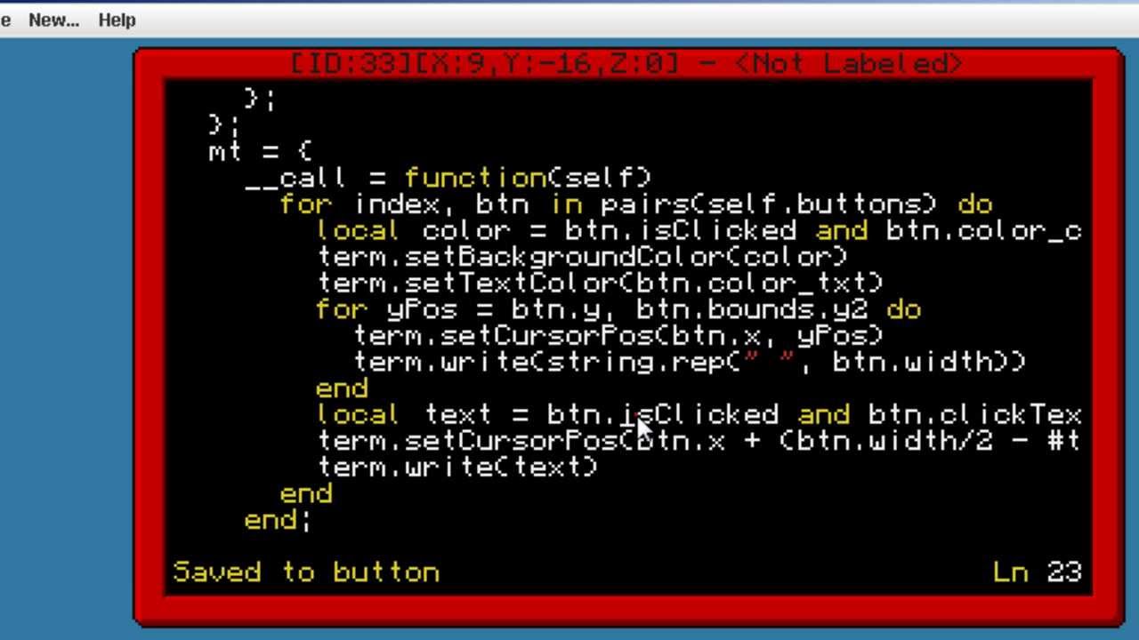 ComputerCraft GUI Tutorials - Buttons