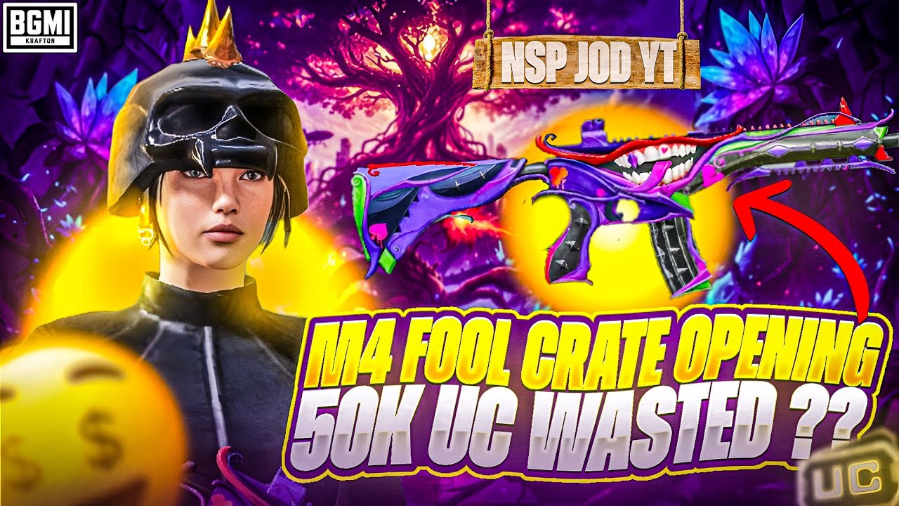 NEW M4 FOOL CREATE OPENING 50K UC IN BGMI / PUBGMOBILE🥵