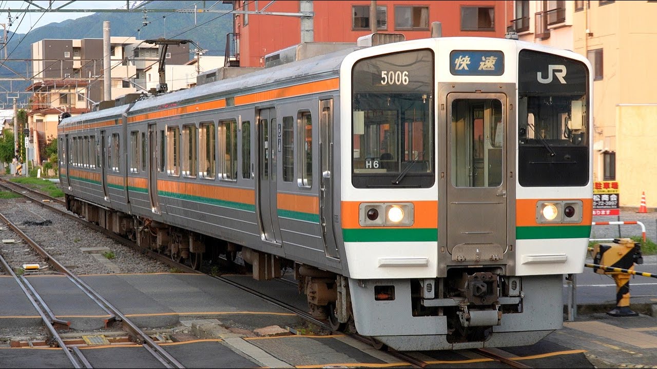 【4K60P】【飯田線】JR東海213系5000番台(C-MT64A内扇)(界磁添加励磁制御)到着・発車シーン集+乗車動画(走行音) 2025.5
