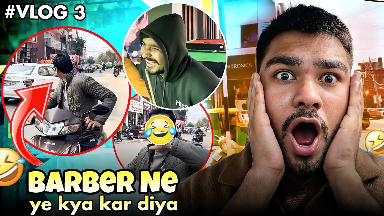 BARBER OP 😱 Ye kya kar diya bhai?! End tak dekho | Jatin Dlaodh #shockingmoment #vlog 
