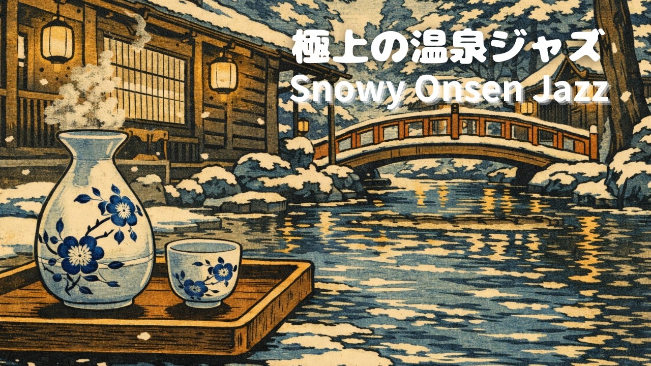 Onsen Jazz - Snowy Dawn in Japan | Relaxing Zen Music for Peace & Focus