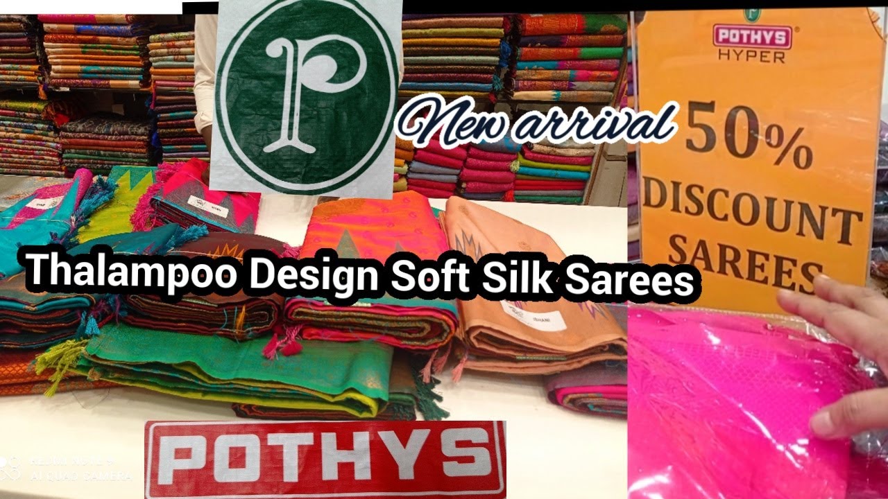 Thalampoo Design Soft Silk Sarees 🌸 50% Discount Sarees and Display Sarees From Pothys Hyper