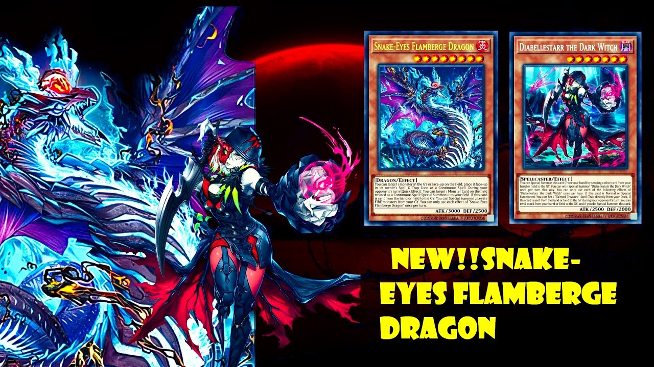 (YGOPRO)Diabellestar,Tainted Treasure,Snake-eyes deck,[AGOV],Snake-Eyes Flamberge Dragon