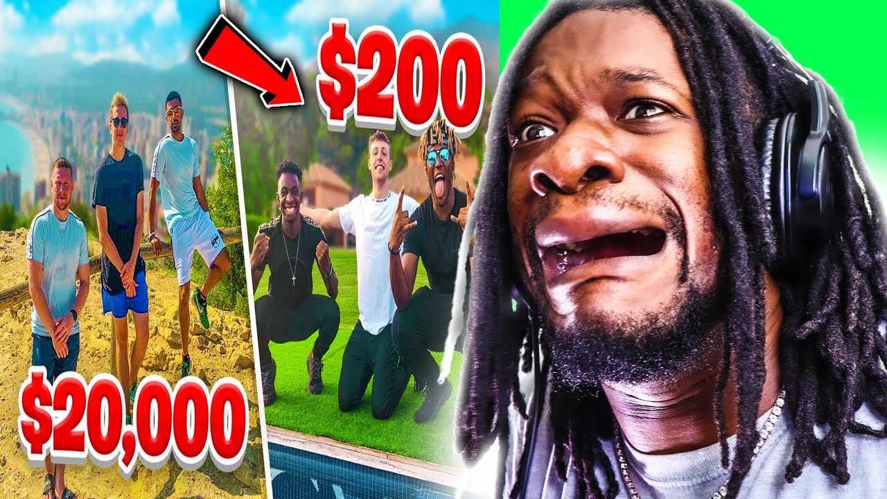 THEY KICKIN IN DOORS?! | SIDEMEN $20,000 VS $200 HOLIDAY (EUROPE EDITION) REACTION