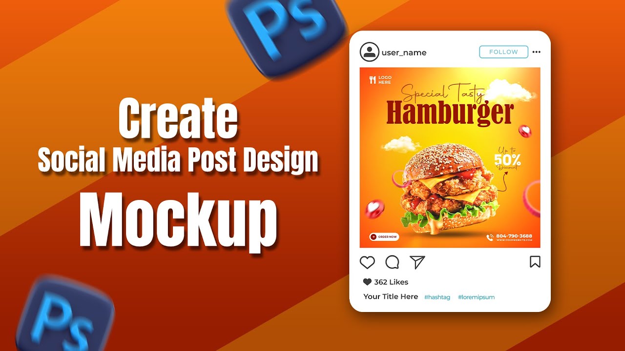 Social Media Post Mockup | Photoshop Mockup