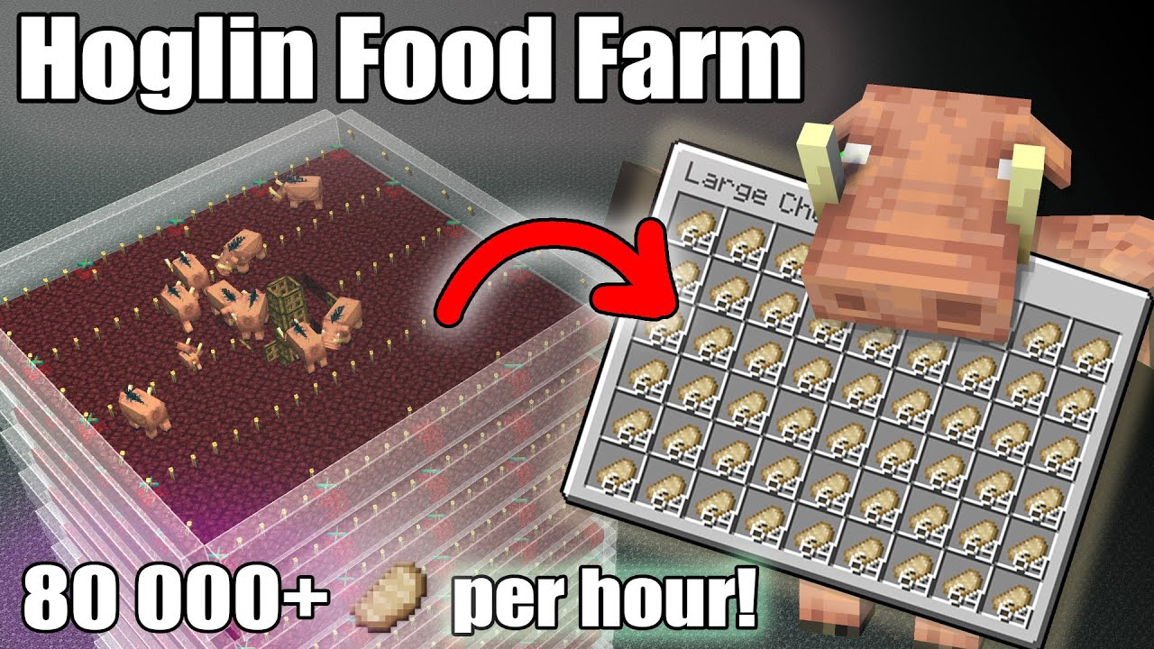Minecraft: Easy Hoglin Food Farm | Simply Tutorial 1.16 - 1.17 - 1.18 - 1.19 +