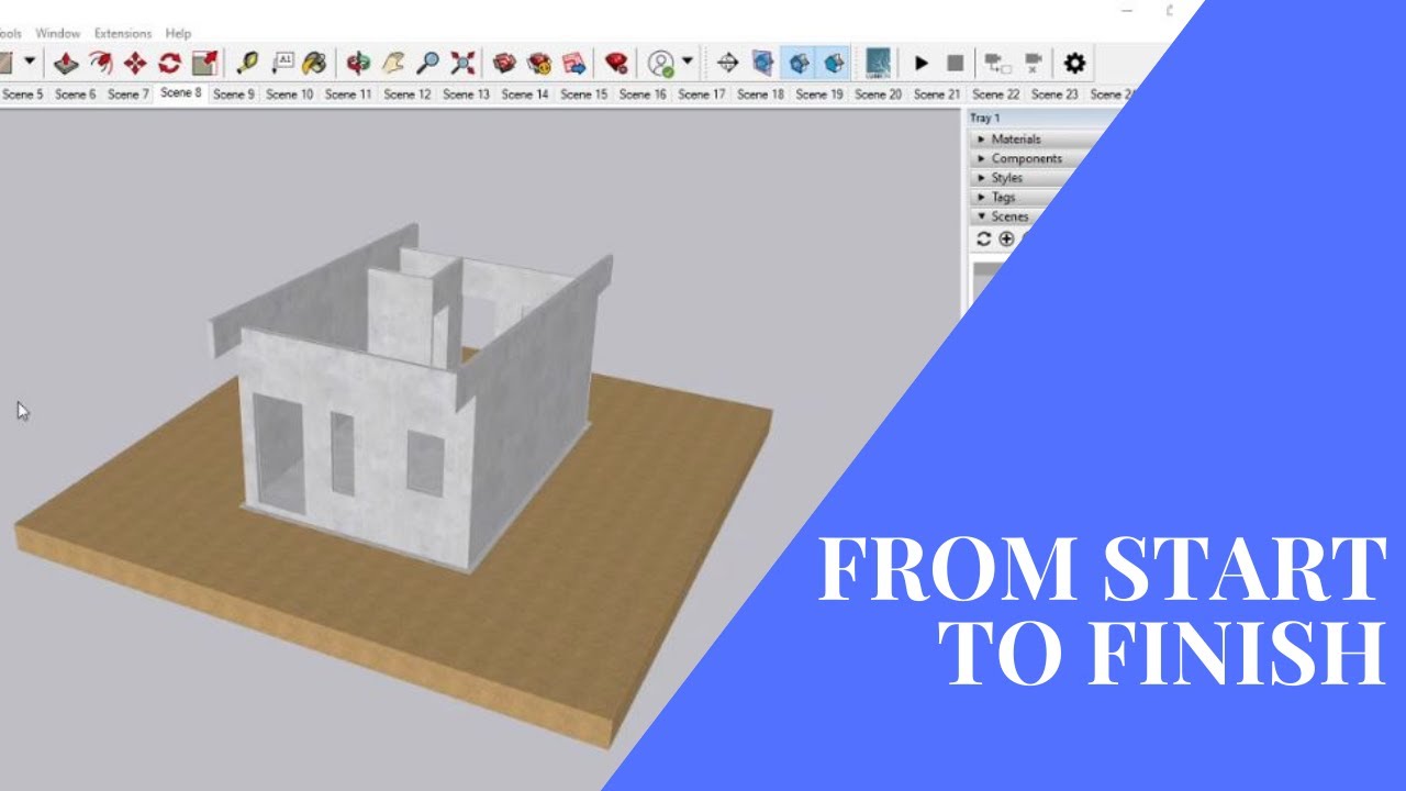 How to Create Construction Sequence Animation in Sketchup