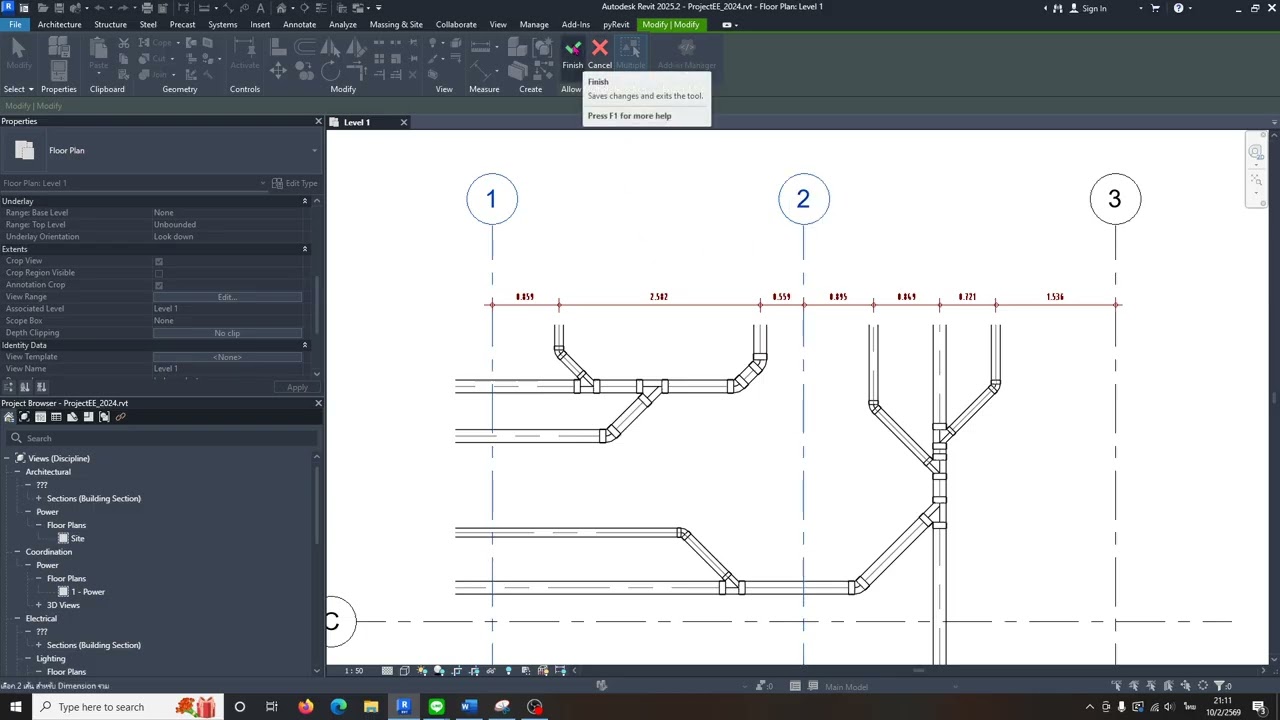 Revit API place dimension