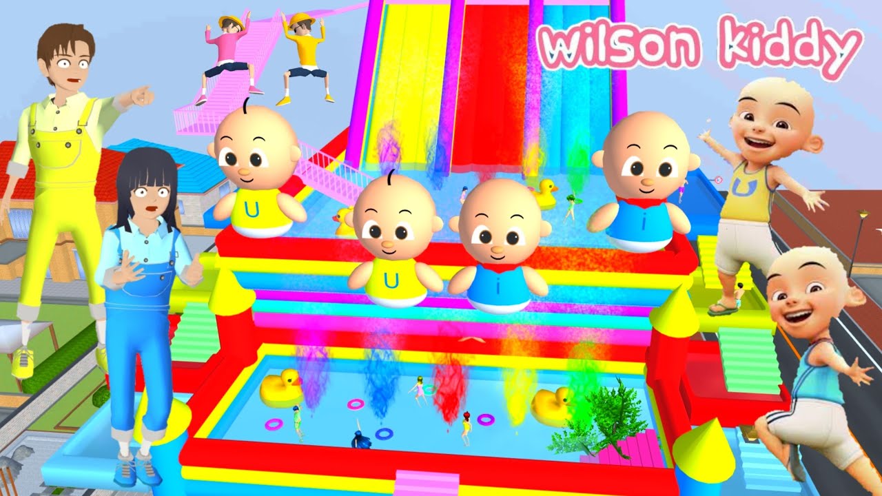 Yuta Mio ke Waterpark Upin Cari Ipin Hilang Jadi Raksasa 😍🤩 Banyak Upin Palsu 🤩 Wilson Kiddy