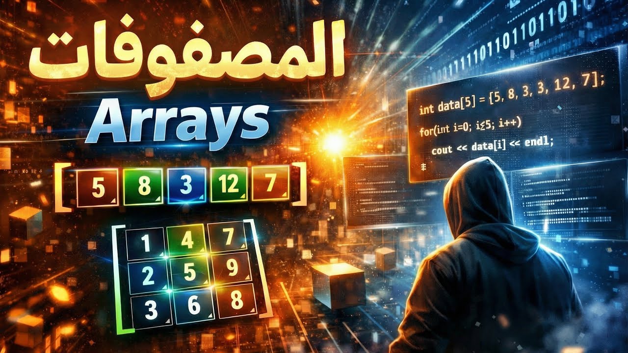 البرمجة من الصفر الدرس 6️⃣ من كورس اساسيات البرمجة : المصفوفات 