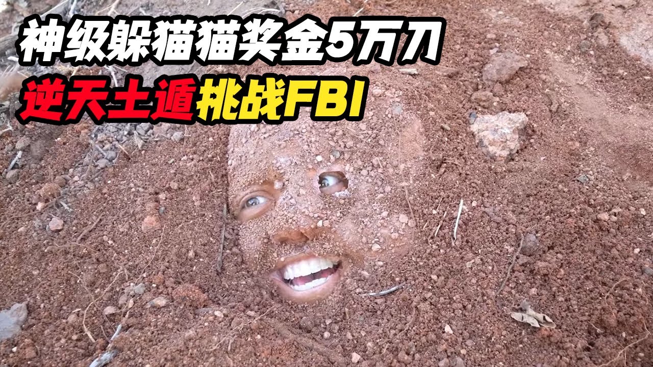 神级躲猫猫奖金5万美元，逆天土遁术挑战FBI高科技，警察气得脸都黑了！纪录片躲猫猫