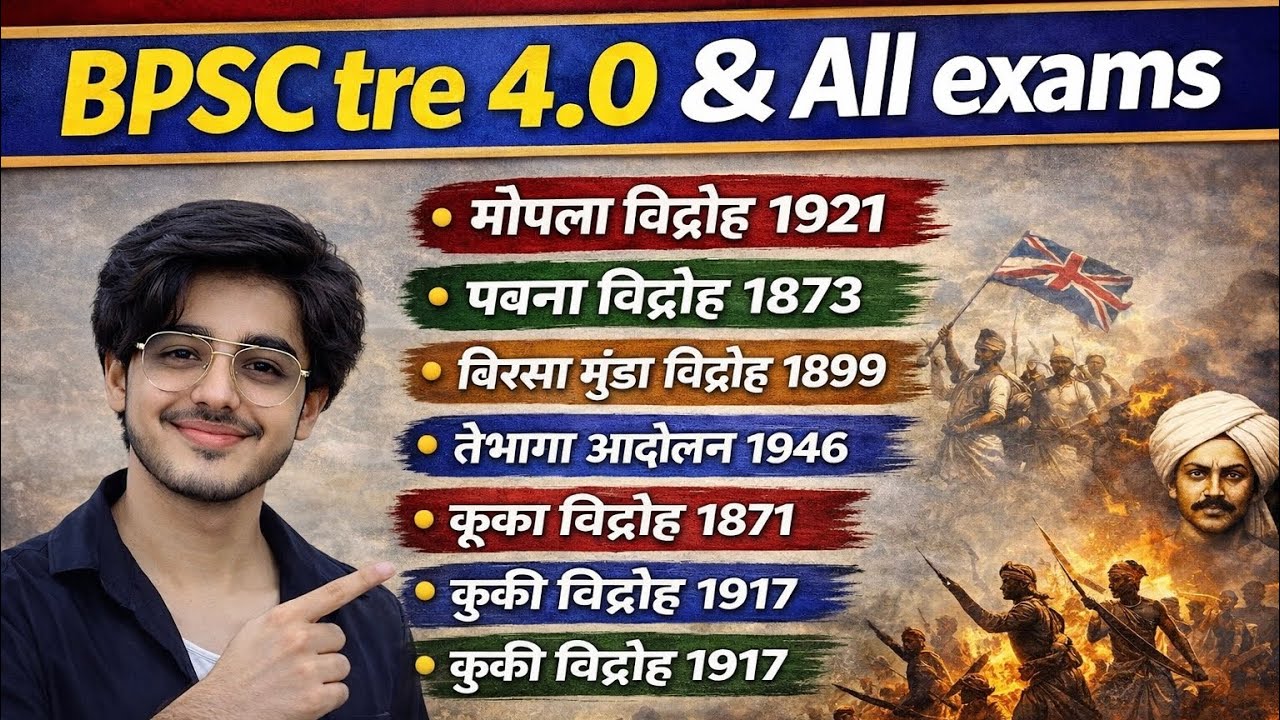 इतिहास के सबसे महत्त्वपूर्ण विद्रोह | BPSC TRE 4.0 & All Competitive Exams