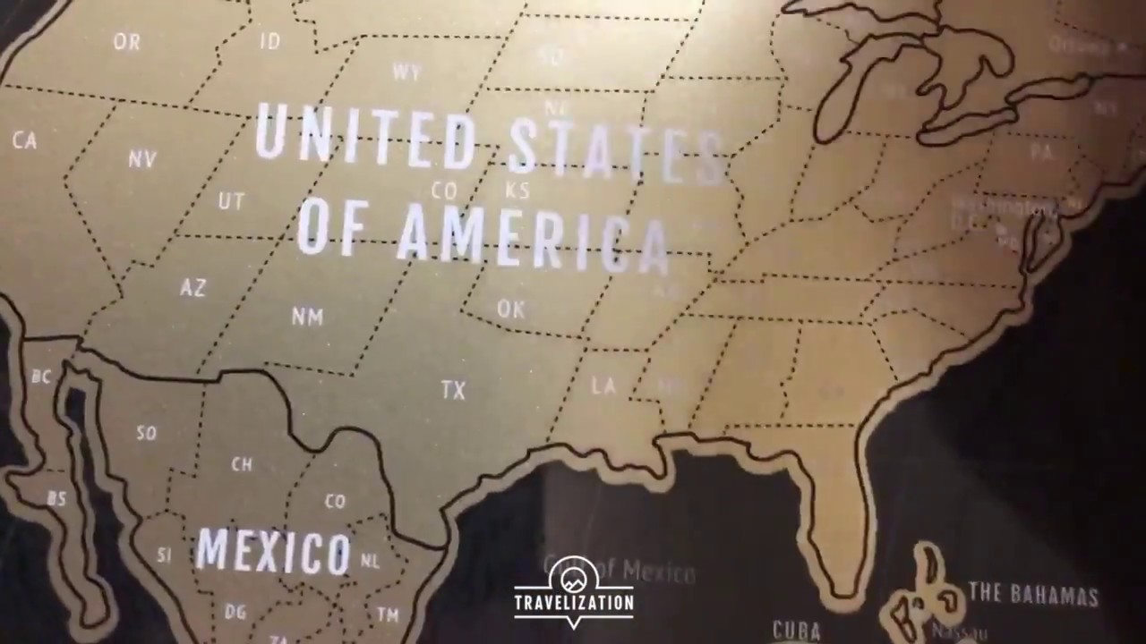 Unboxing of the Travelization Scratch Off World Map Deluxe Edition