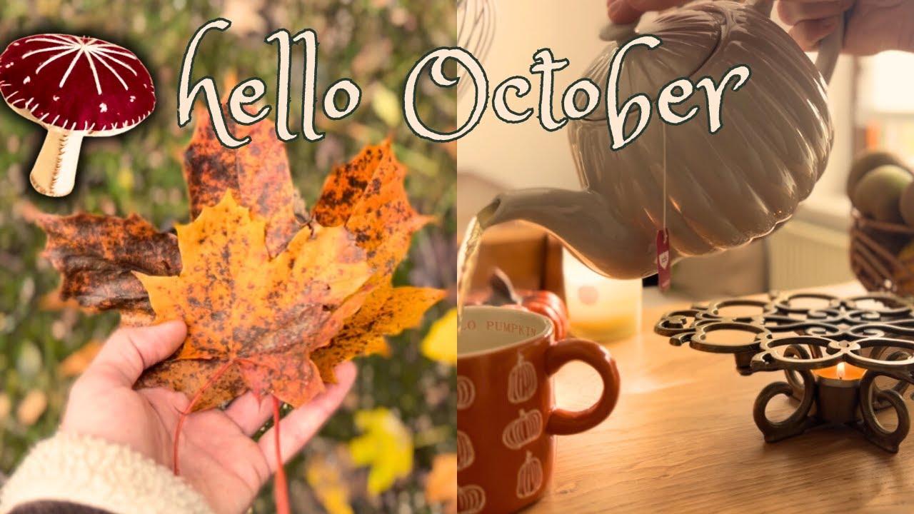 Hello October 🍄🍂Cottagecore autumn days with apple picking, crafting, baking & mushrooms