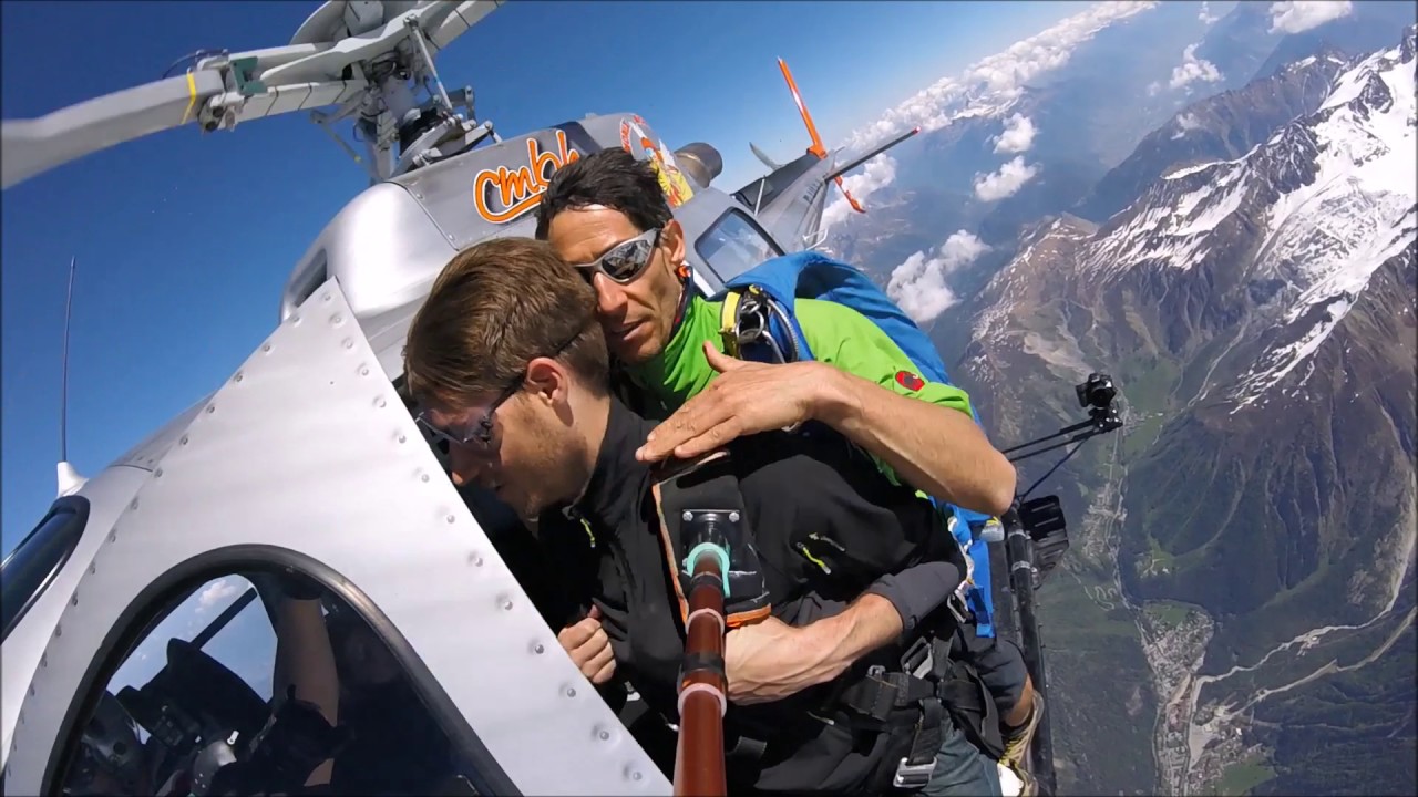 Saut en parachute en hélico - Mont Blanc