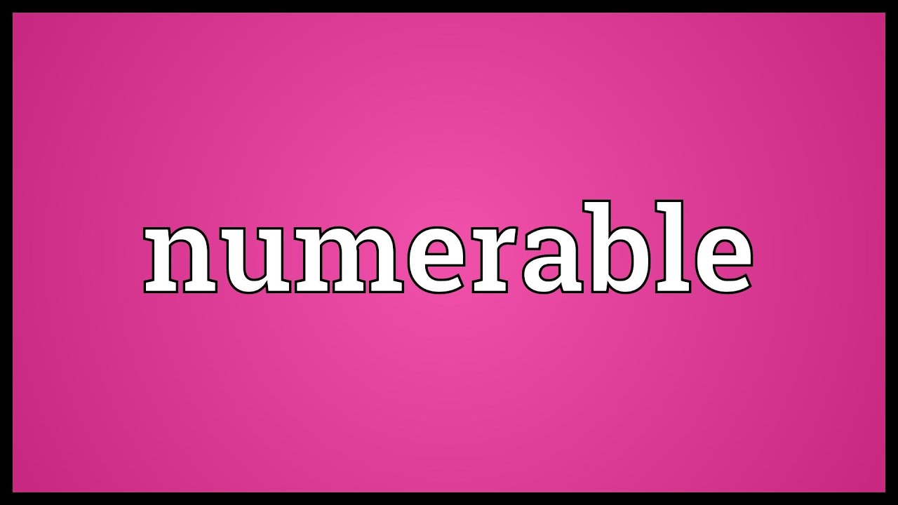 Numerable Meaning