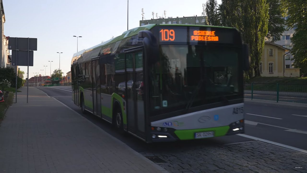 Poland, Olsztyn, bus 109 ride from Osiedle Podgrodzie to Osiedle Podleśna