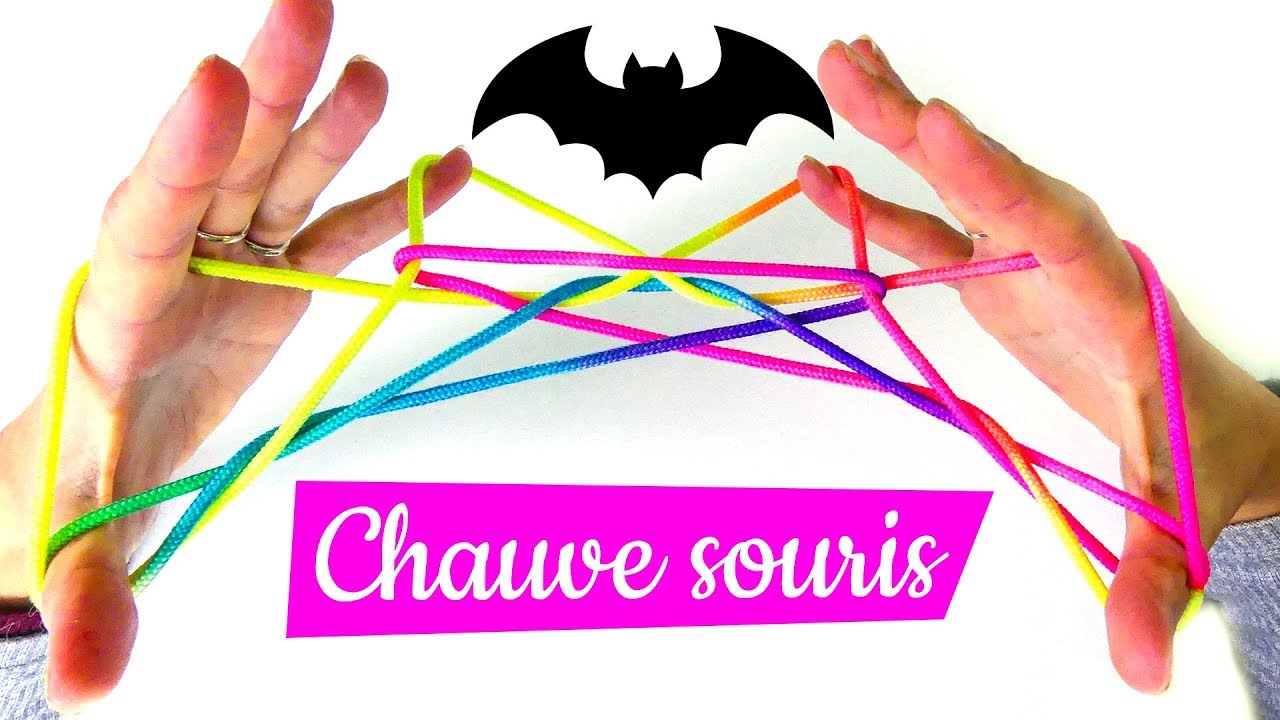chauve souris  - figure de ficelle - tuto Français - Facile
