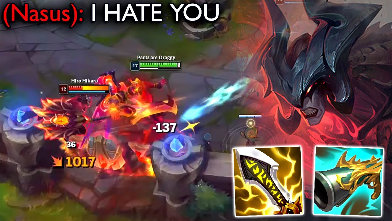 Full Crit Aatrox but I completely decimate Nasus and 1 shot his team