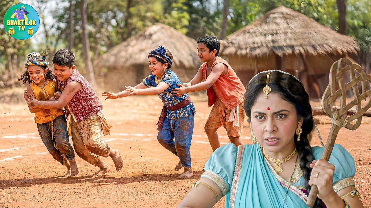 कान्हा और बलराम को मिट्टी में खेलता देख मैया हुई आग बबूला || Yashomati Maiya Ke Nandlala