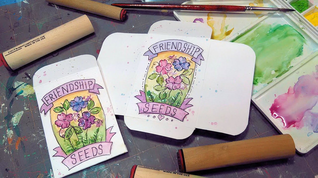 DIY Seed Envelope Stamping // ATC & Pocket Letters