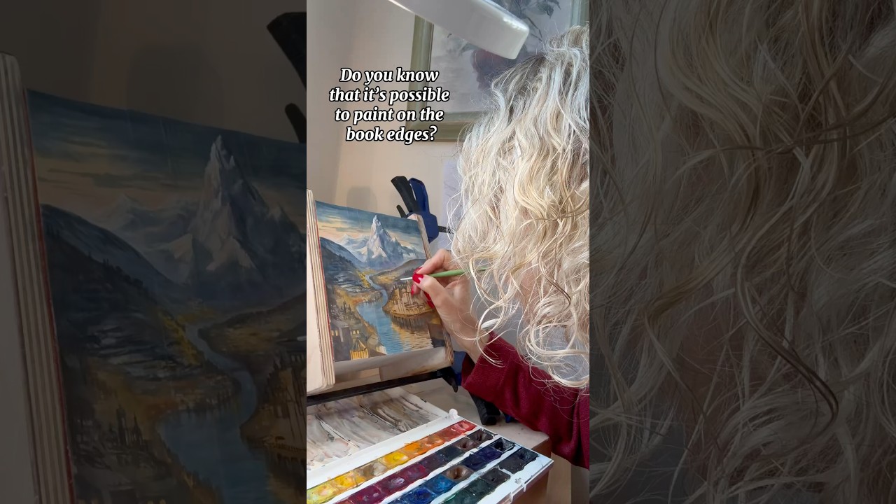 Want to learn how to paint on the edges of books? #painting #tutorials #arttips #artist #bookworm