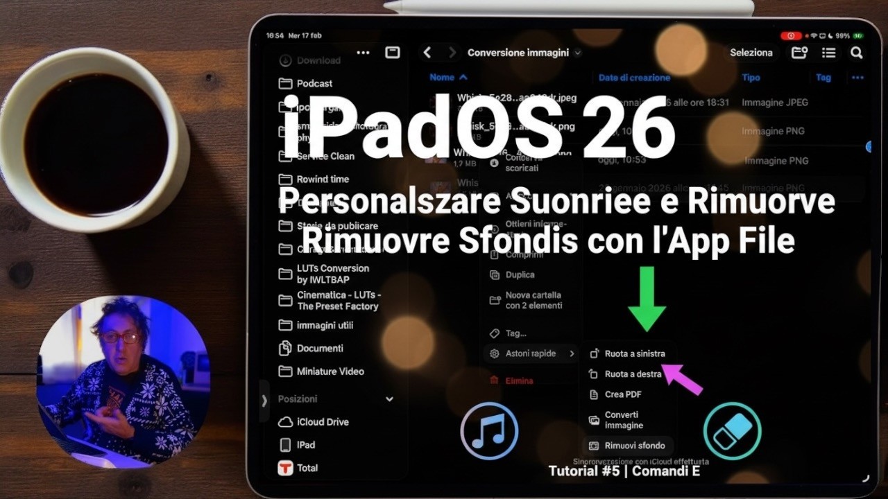 iPadOS 26 - Personalizzare Suonerie e Rimuovere Sfondi con l'App File - Tutorial #5