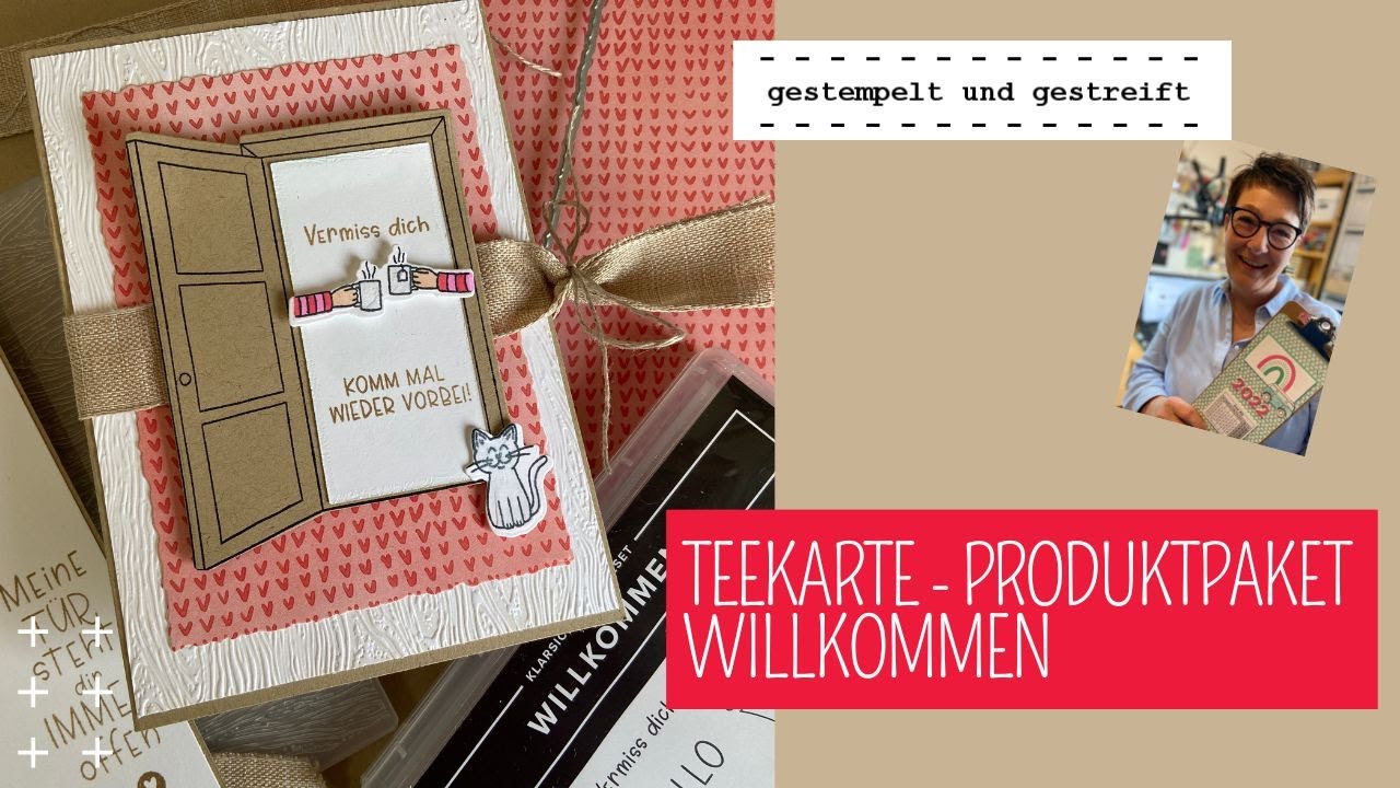 Tee-Karte | Produktpaket Willkommen | Weltkartenbasteltag | Anleitung mit Produkten von Stampin´Up!