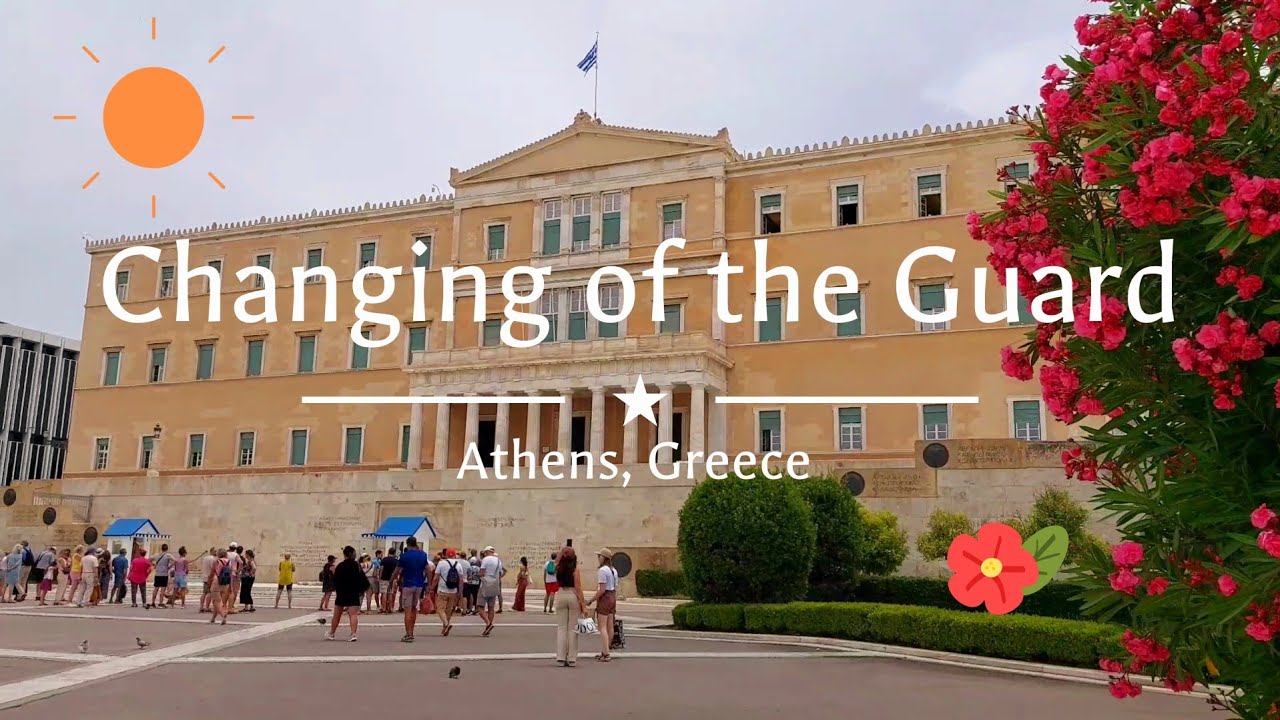 Changing of the Guard, Zmiana Warty, Athens, Ateny, Greece, Grecja. 4K.