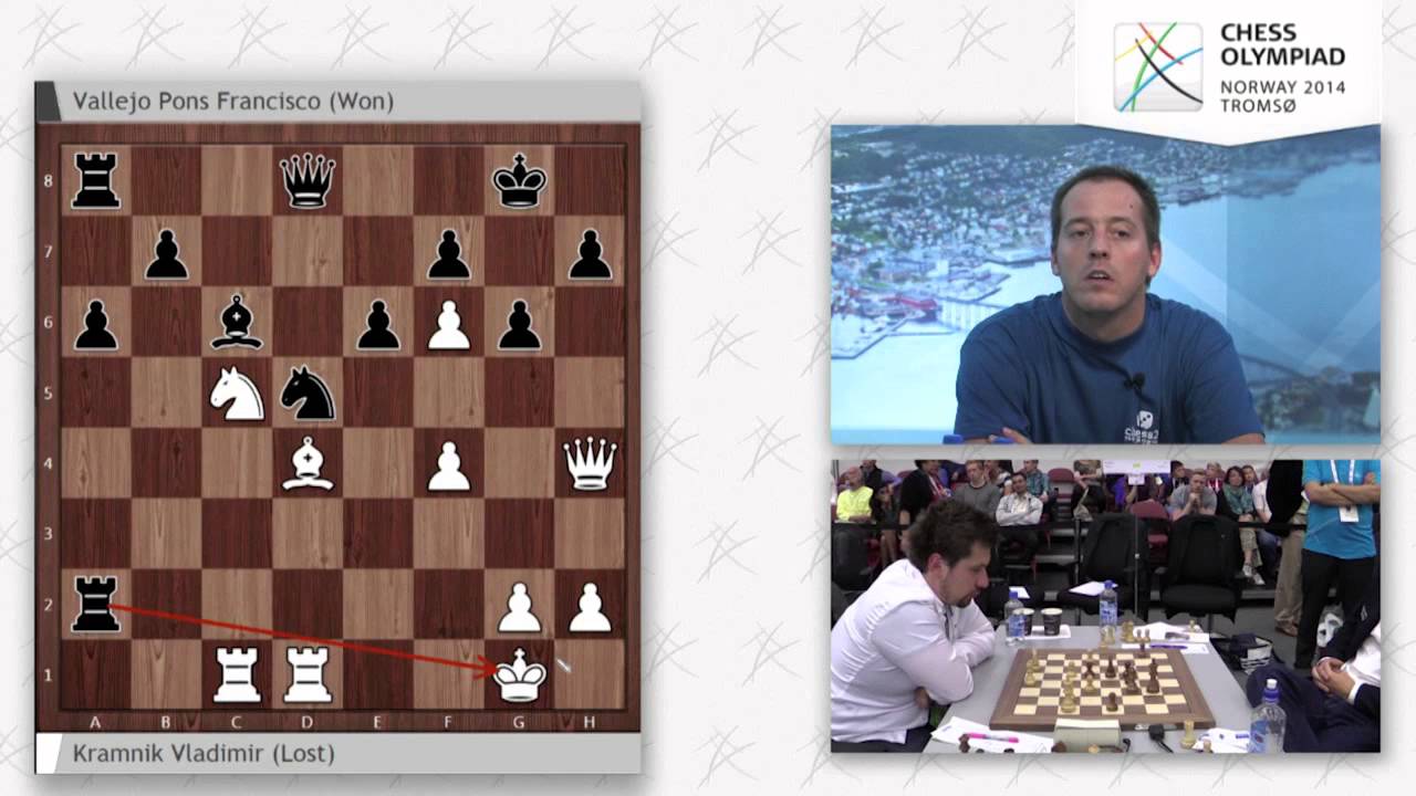Paco Vallejo pops by the Olympiad webcast - Round 8