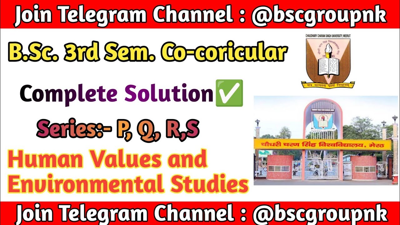 B.A./B.Sc./B.Com 3rd Sem. Human Values and Environmental Studies 2025 Paper Complete Solution 