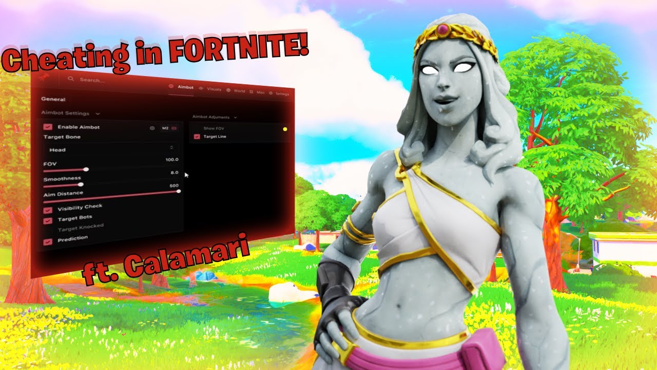 Using The BEST Fortnite Cheat.. (ft. Calamari)