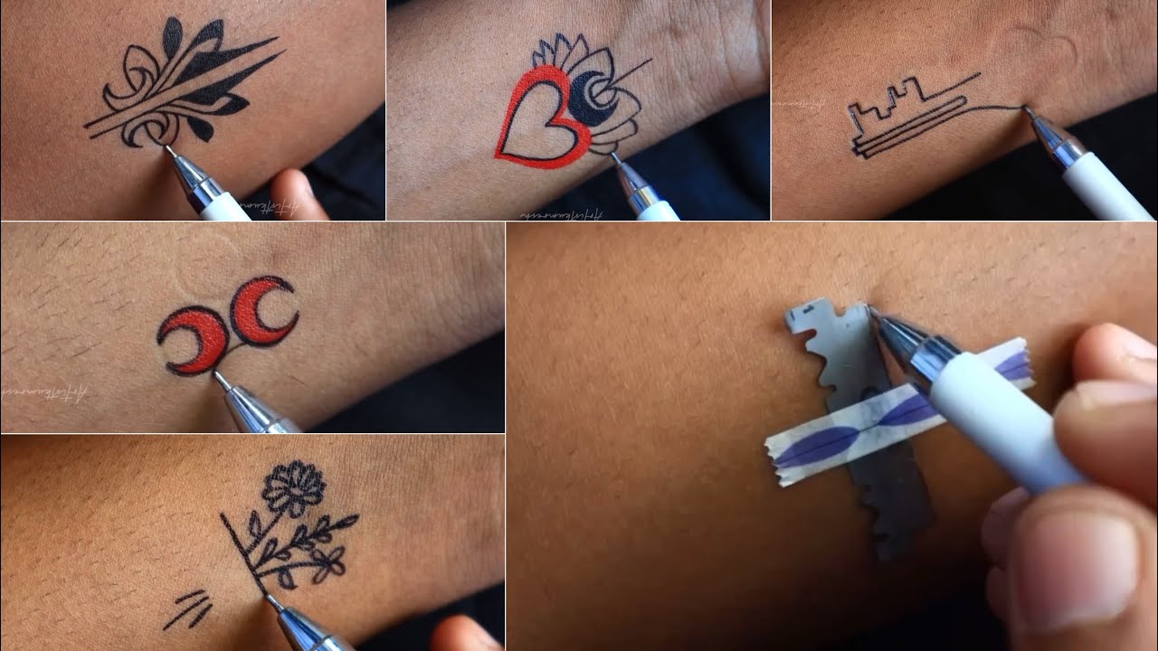 new blade tattoo trick || key tattoo trick \\ tribal | minimalist tattoos 🫠🥰😍
