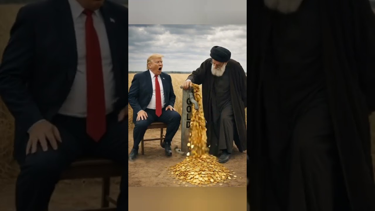 Khamenei pump turns the Gold 😂 Khamenei and Donald Trump funny Moment 