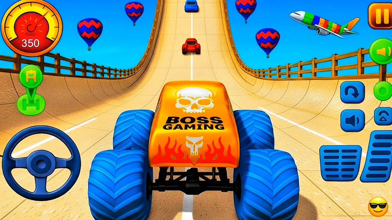 Extreme Speed Jumps 🚀 Monster Truck Mega Ramp Challenge | Monster Truck Stunt Racing | BossMegaRamp