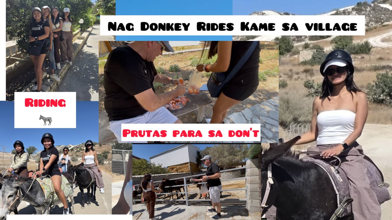 First time Riding a Donkey at Golden Donkey Farm   /Cyprus Vlog 