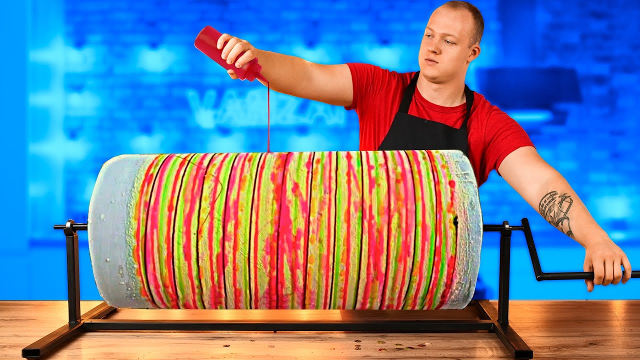 Powtórz niesamowite uliczne jedzenie / Roller Сoaster Naturalne Lody Owocowe / Popcorn z Arbuza