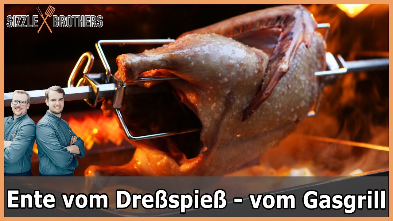 Ente vom Drehspieß - Gasgrill / Grillrezept zu Weihnachten